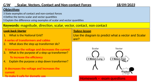 Vector and Scalar quantities GCSE PHYSICS