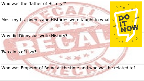 GCSE Ancient History: Foundations of Rome - Lesson 4: Livy