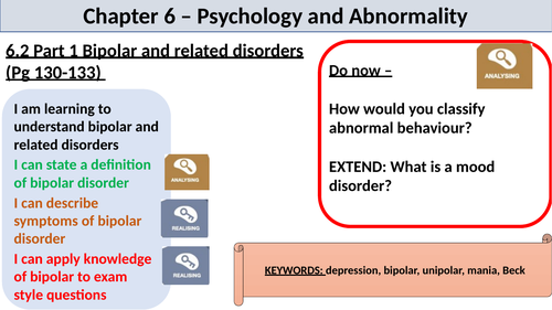 CIE Psychology and Abnormality - 6.2 Bipolar and related disorders