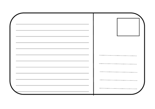 Postcard template