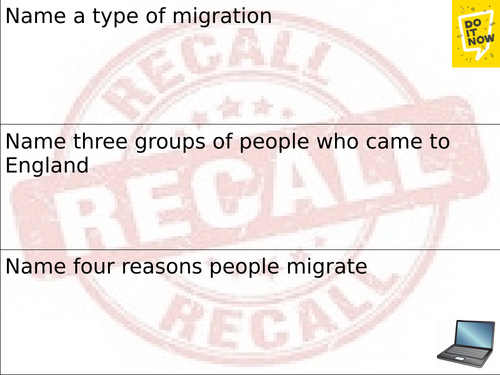 Migration SOW (KS3) - Lesson 12: Assessment
