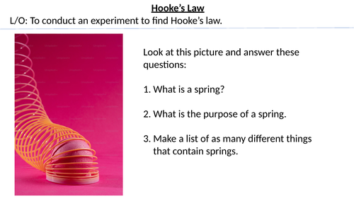 *Full Lesson* Physics: Hooke's Law Practical
