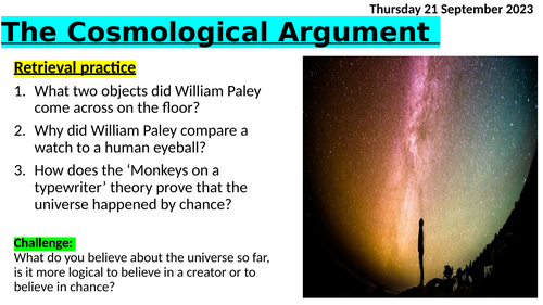 The Cosmological Argument | Teaching Resources
