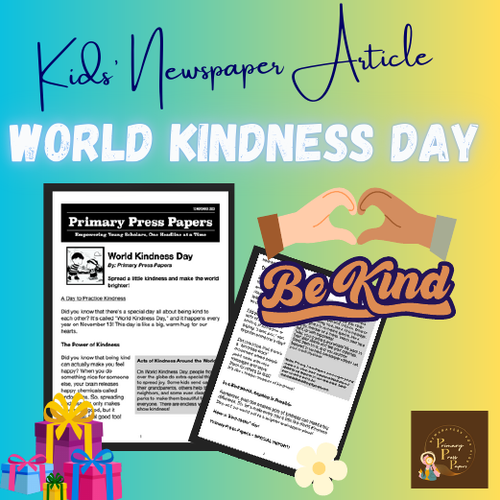 World Kindness Day Reading Comprehension & FUN Activity for KIDS!