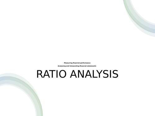 Ratio analysis