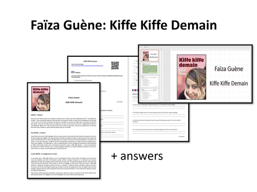 Kiffe Kiffe Demain- Reading and worksheet- A Level French