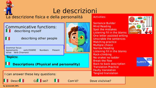 Descrizione Fisica e personalitá (E.P.I.)