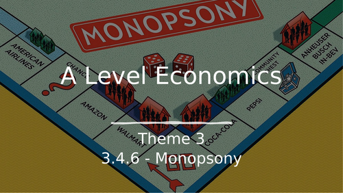 A Level Economics - Theme 3 - 3.4.6 - Monopsony