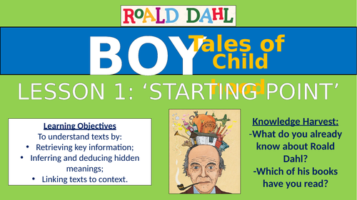 Boy - Roald Dahl - Chapters 1 and 2: Starting Point - Double Lesson!