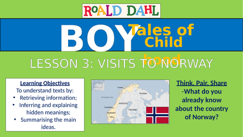 Boy - Roald Dahl - Chapters 7-9: Visits to Norway - Double Lesson!
