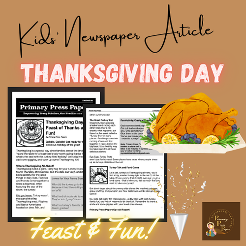 Thanksgiving Day: A Feast of Thanks and Fun! READING with ACTIVITY for KIDS!