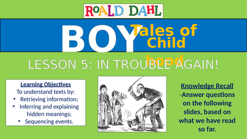 Boy - Roald Dahl - Chapters 14-17: In Trouble Again - Double Lesson!
