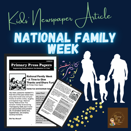 National Family Week - A Time to Give Thanks and Share Fun! Kids Activity