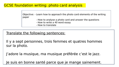 GCSE photo card practice and revision