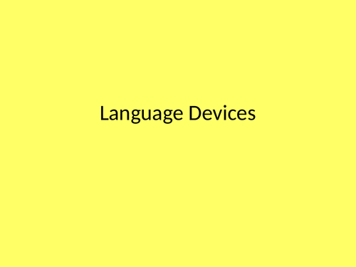 Language Techniques Acronym - Teach your students 24 language techniques!