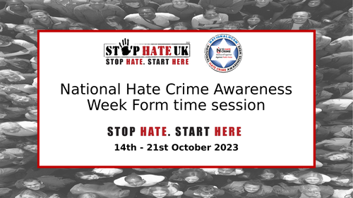 National hate Crime Awareness Week 2023 - Secondary School Education pack