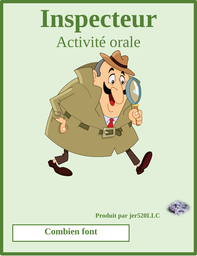 Numéros (Numbers in French) Maths Inspecteur Speaking Activity