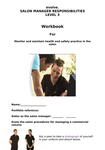 Salon manager workbook