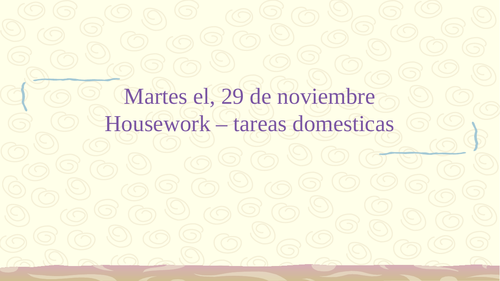 S2 S3 Spanish housework