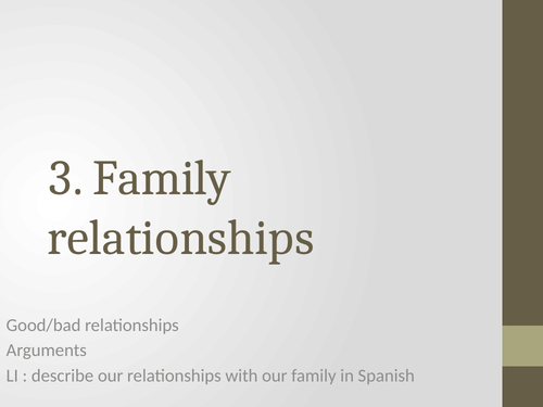 Spanish - Family relationships