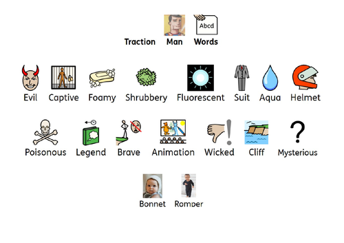 Traction Man & Hero and Villian Word Maps SEN