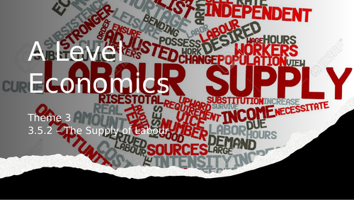 A Level Economics - Pearson Edexcel - Theme - 3.5.2 - Supply of Labour