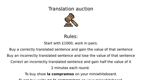 Translation tricks and traps auction (immigration topic)
