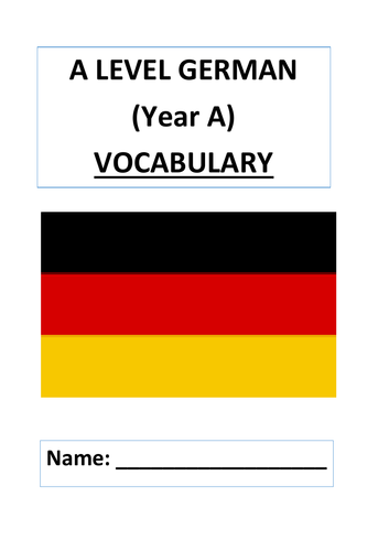 AQA A Level German Vocabulary Booklets