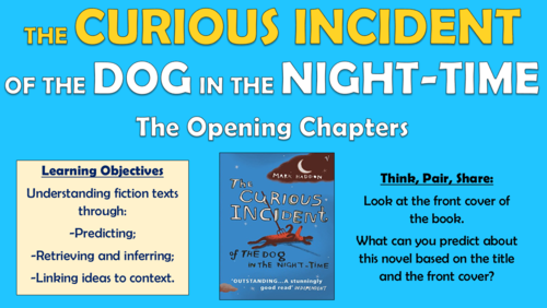 The Curious Incident of the Dog in the Night-time - The Opening Chapters!