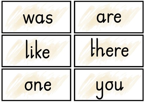 Little Wandle Tricky Word Cards - Year 1