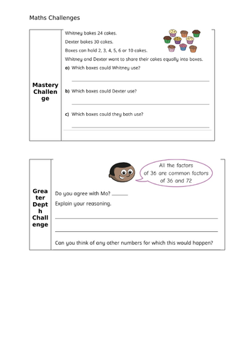 Year 5 Common Factors Lesson
