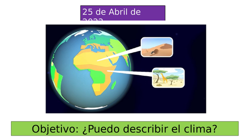 Biomes environment and animals in Spanish ks2