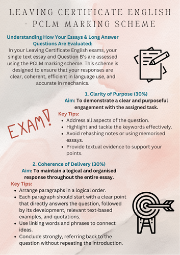 Leaving Certificate English - PCLM Marking Scheme