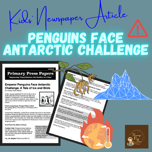 Emperor Penguins Face Antarctic Challenge: A Tale of Ice & Birds! Reading & FUN Activity