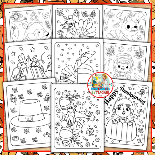 Canadian Thanksgiving Turkey coloring pages | November Activities worksheets