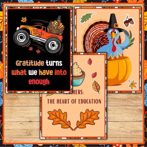 thanksgiving classroom décor - Autumn posters | Fall classroom management