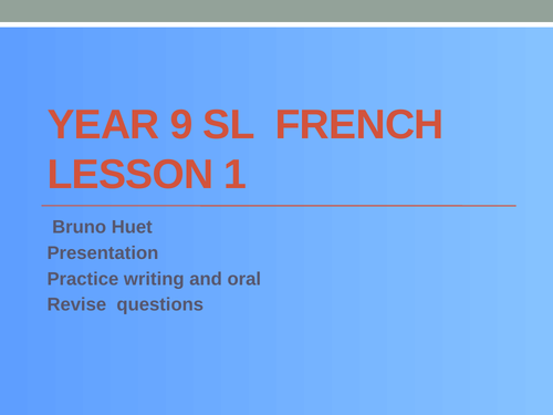 Full course ( X 76 lessons - ready to use) French Tricolore Total 3 Year 9