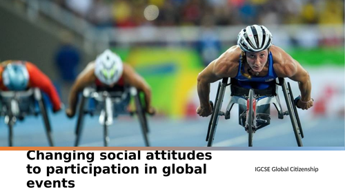 Changing social attitudes to participation in global events