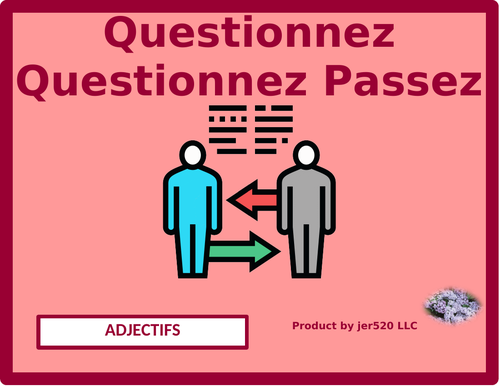 Adjectifs (French Adjectives) Question Question Pass Activity