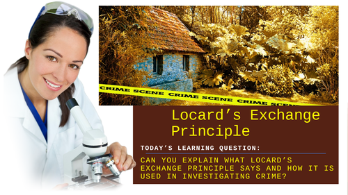 Criminology - Explain how evidence is processed - Locard
