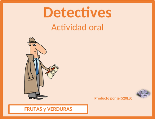 Frutas y Verduras (Fruits and Vegetables in Spanish) Detectives