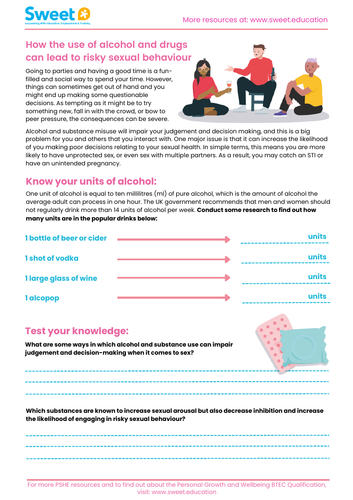 How alcohol and drugs can lead to risky sexual behaviour