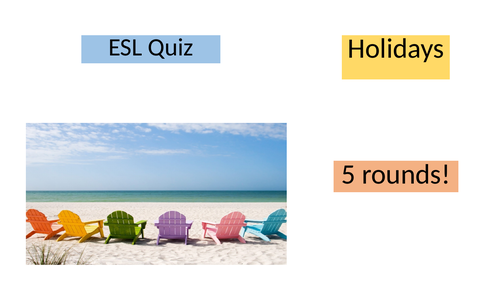ESL Holidays Quiz