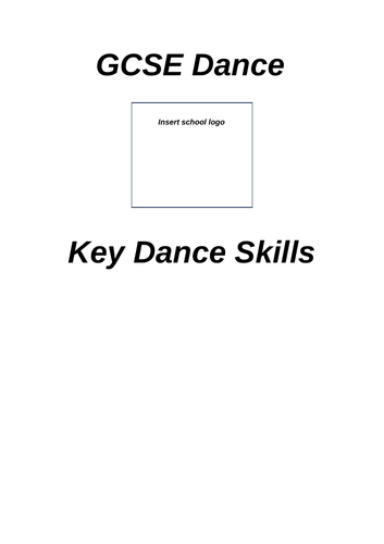GCSE dance revision skills
