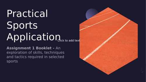 Practical Sports Application Resource Pack Unit 12