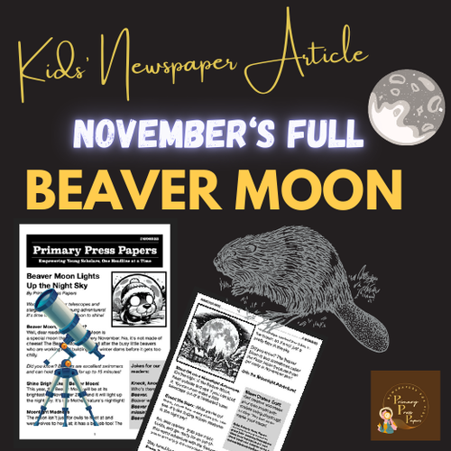 November: Beaver Moon Lights Up the Night - Reading and Activity for KIDS