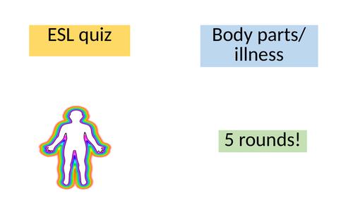 ESL Body parts/ illness Quiz