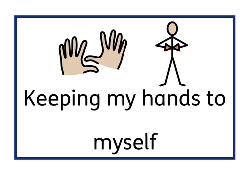 Keeping my hands to myself social story