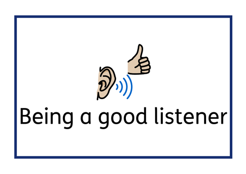 Being a good listener social story