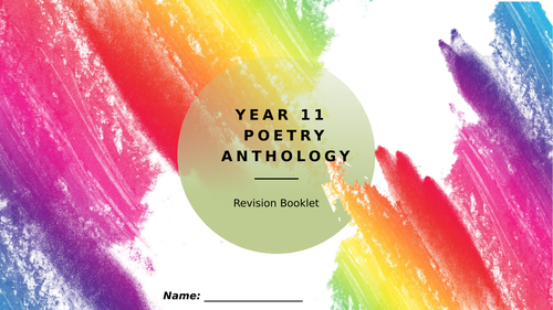 EDUQAS POETRY ANTHOLOGY REVISION GUIDE